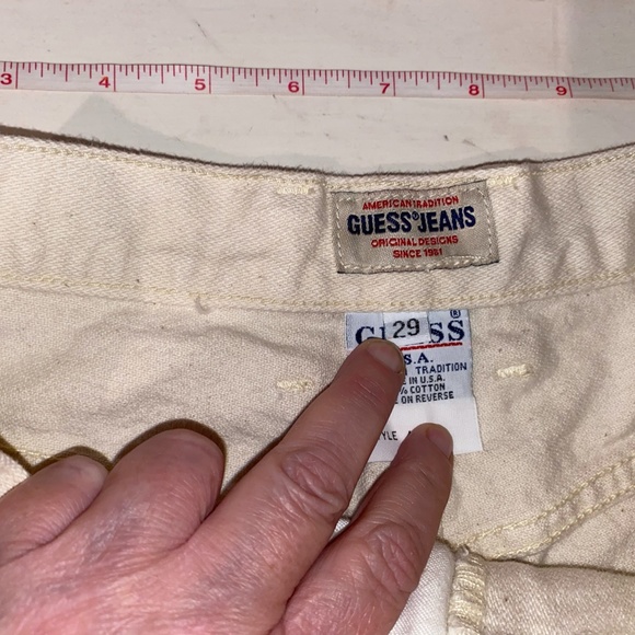 Guess Jeans High Waisted Denim Cuffed Shor… - Picture 4 of 8